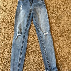 Stevie Hender Light Blue Distressed Skinny Jeans